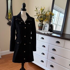 Guess Black Trench Coat for Women   Wool   Black